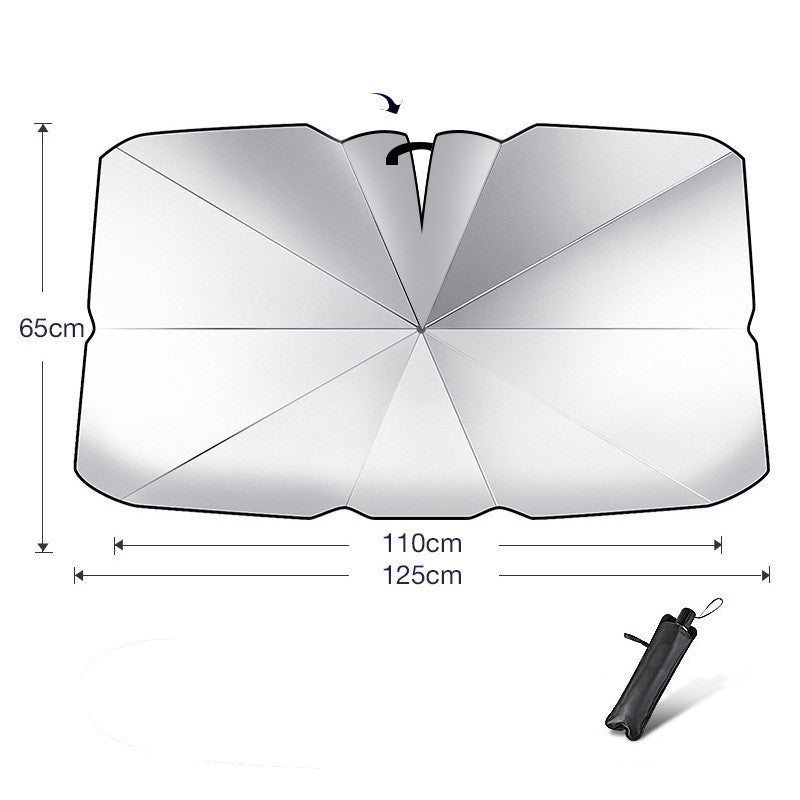 Parasol Plegable para el coche - En 2 minutos haz que tu coche este protegido del sol.