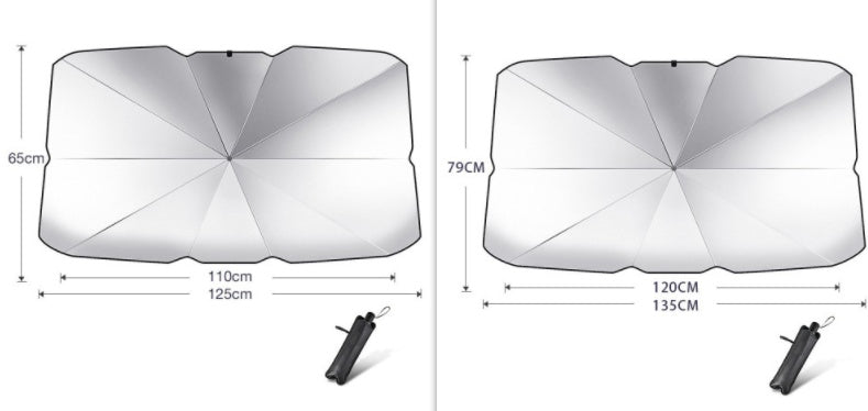 Parasol Plegable para el coche - En 2 minutos haz que tu coche este protegido del sol.