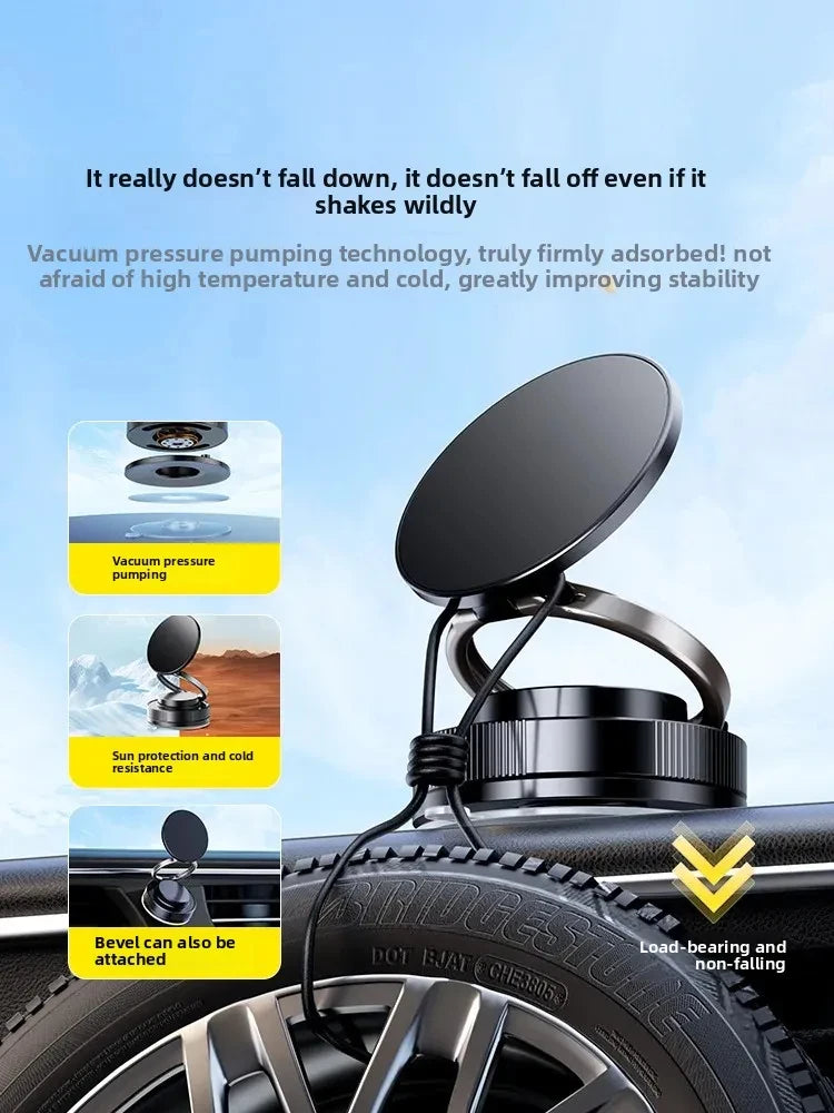 360° Rotating Magnetic Phone Holder, Foldable & Retractable, Universal Compatibility for iPhone 16/15/14/13/12, ABS Material 