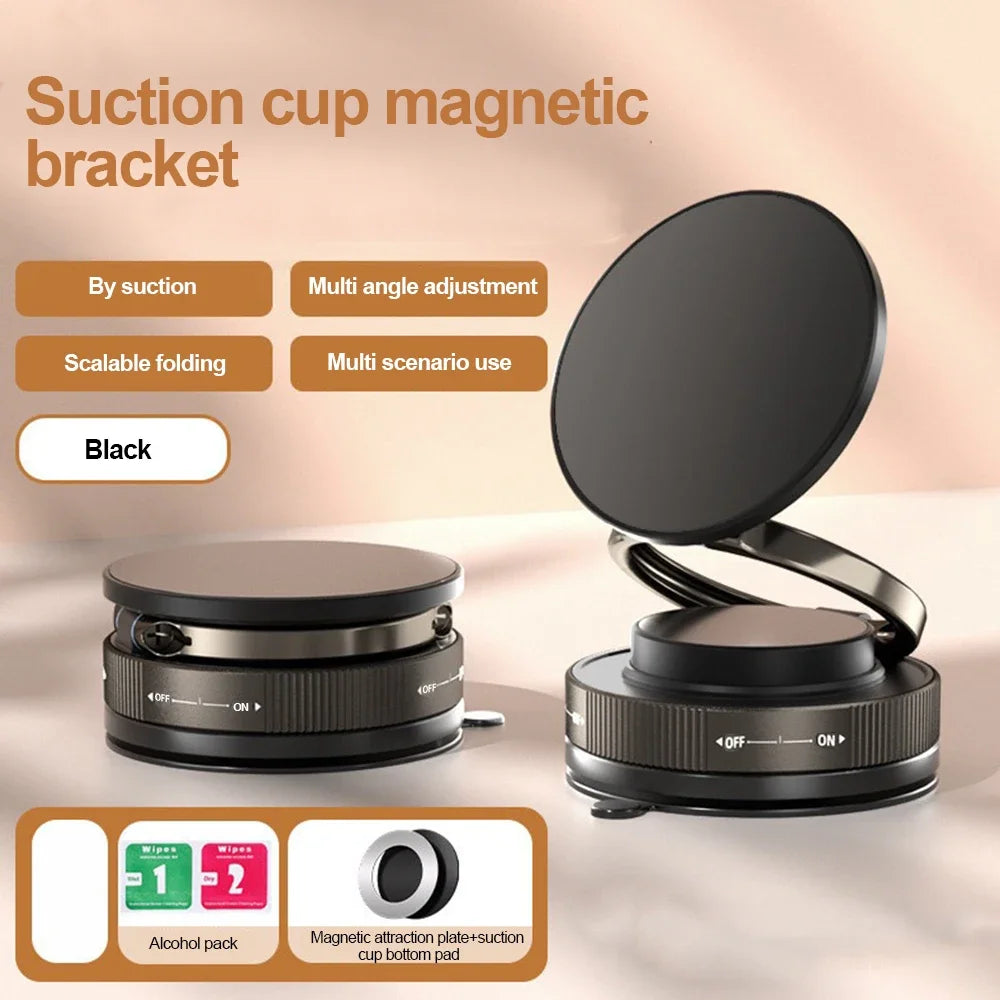 360° Rotating Magnetic Phone Holder, Foldable & Retractable, Universal Compatibility for iPhone 16/15/14/13/12, ABS Material 