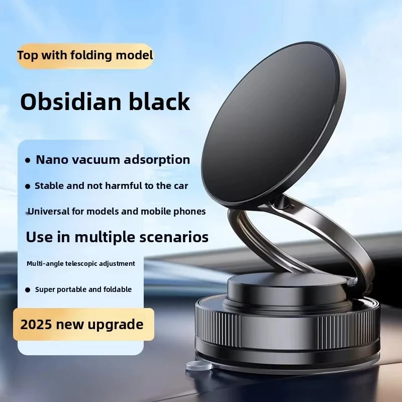 360° Rotating Magnetic Phone Holder, Foldable & Retractable, Universal Compatibility for iPhone 16/15/14/13/12, ABS Material 