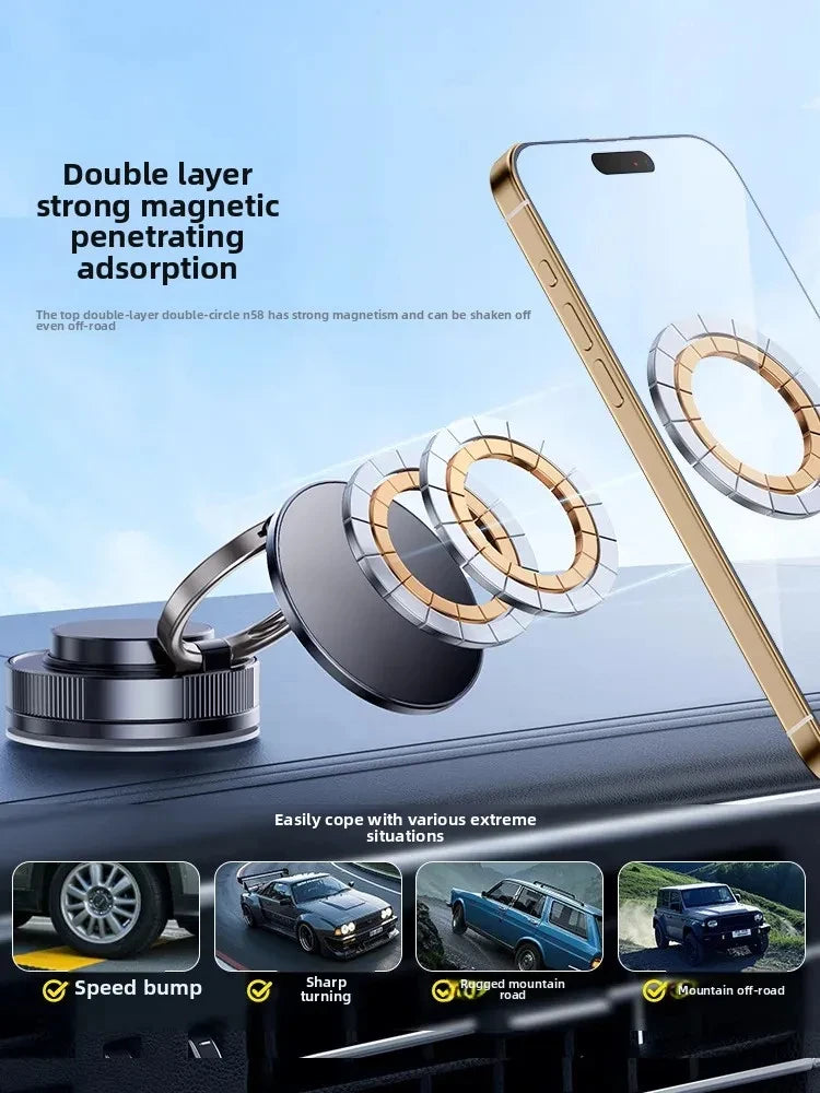 360° Rotating Magnetic Phone Holder, Foldable & Retractable, Universal Compatibility for iPhone 16/15/14/13/12, ABS Material 