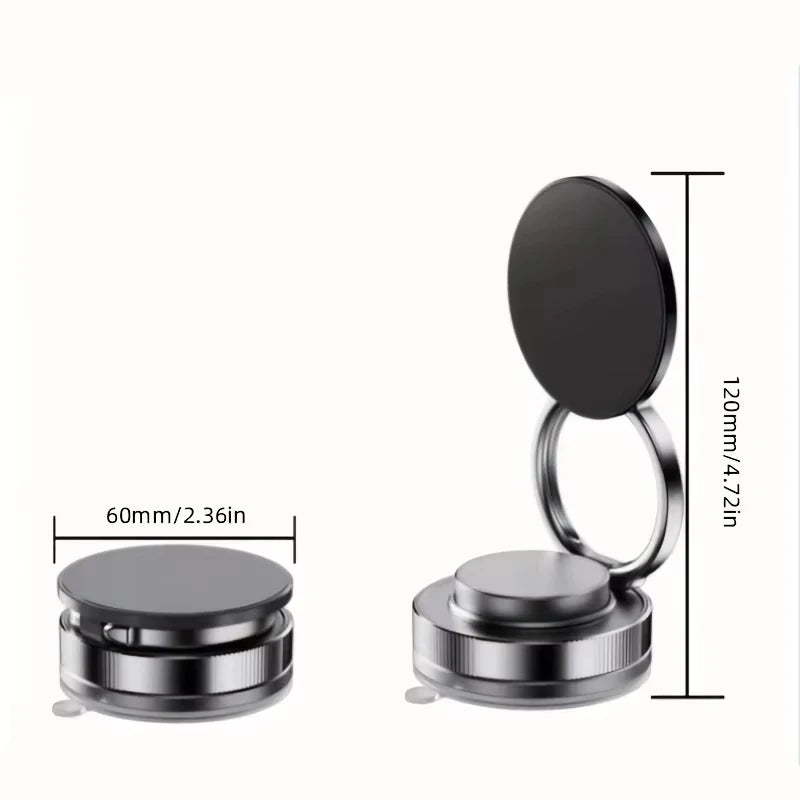 360° Rotating Magnetic Phone Holder, Foldable & Retractable, Universal Compatibility for iPhone 16/15/14/13/12, ABS Material 