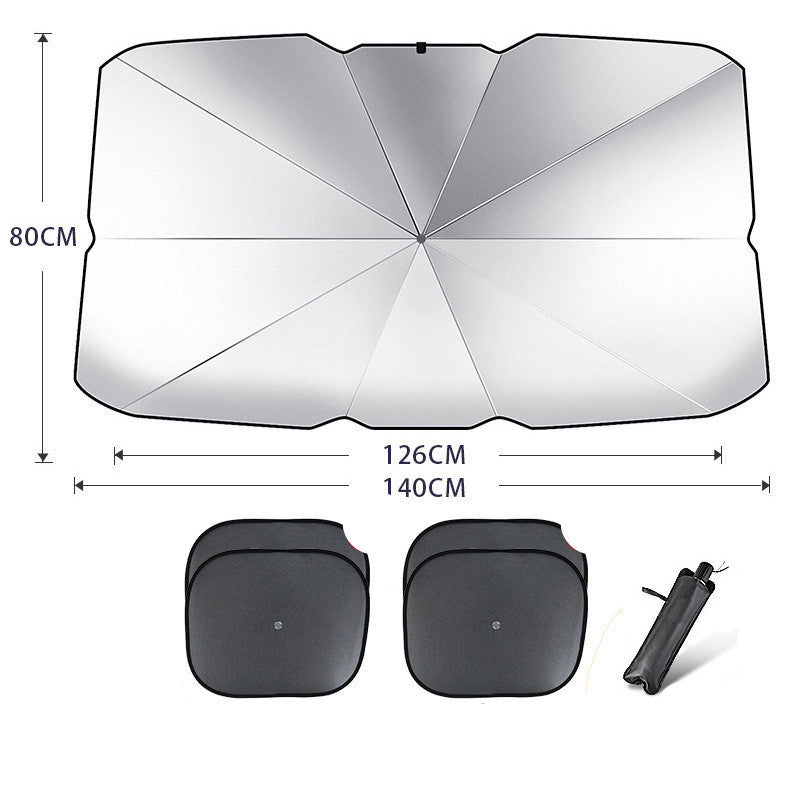 Parasol Plegable para el coche - En 2 minutos haz que tu coche este protegido del sol.