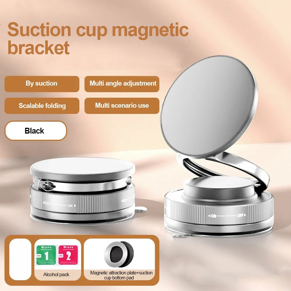 360° Rotating Magnetic Phone Holder, Foldable & Retractable, Universal Compatibility for iPhone 16/15/14/13/12, ABS Material ﻿